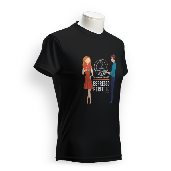 Espresso Perfetto T-Shirt Frau&Mann- Schwarz - 1.png
