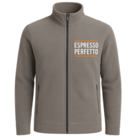 Espresso Perfetto Fleecejacke Grau - Slim Fit - 1.png