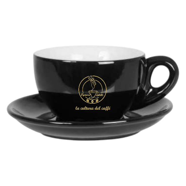 Espresso Perfetto Milchkaffee Tasse Schwarz Palermo – La Cultura del Caffè.png